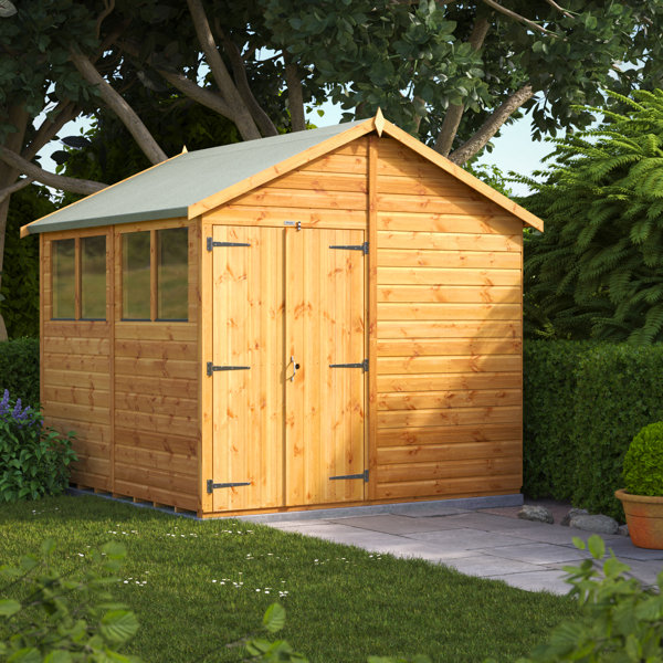 POWERSHEDS 258 cm x 265 cm Gartenhaus mit Doppeltür und Satteldach aus